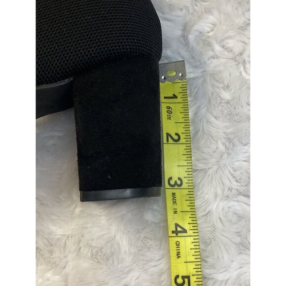 Cuccoo Sock Heels Pointed Toes Size 40 Black Stunning Block Heel Comfort Stretch - Picture 7 of 8